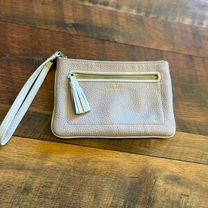 Kate Spade Beige Leather Wristlet